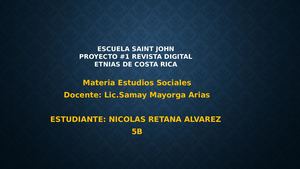 Etnias Costa Rica Nicolas