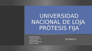 Cementación De Restauraciones Protéticas De Resina Y Cerómero