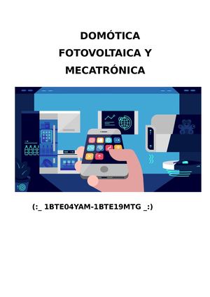 DOMÓTICA FOTOVOLTAICA Y MECATRÓNICA
