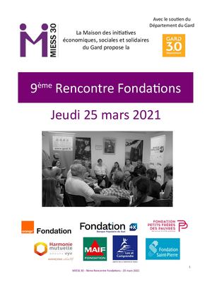 Livret Présentation Rencontres Fondations Mars2021