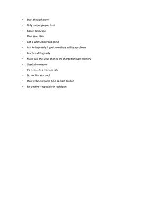 Year 13 Course Work Notes