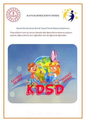 Kaynak Demek Servet Demek Toprak Temalı Boyama ÇAlışmamız