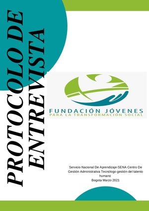 PROTOCOLO DE ENTREVISTA LABORAL