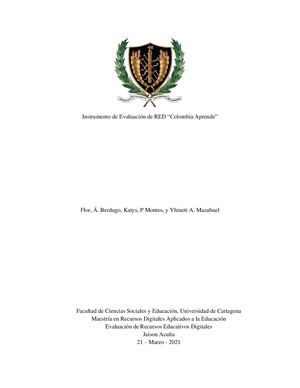Instrumento De Evaluación Lori A Colombia Aprende