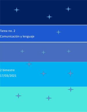 2 Bimestre Tarea No 2 Comunicacion Yt Lenguaje 2021