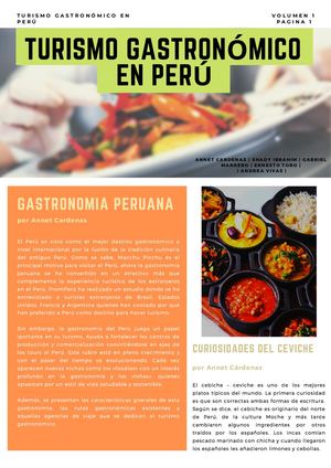 Grupo 2: Turismo gastronómico en Perú