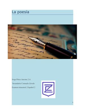 Examen Trimestral De Español 2 Jorge Pérez Ancona 2 A