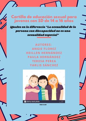Cartilla De Educación Sexual para jóvenes con SD