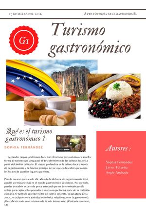 Turismo Gastronómico en Venezuela  Grupo 1
