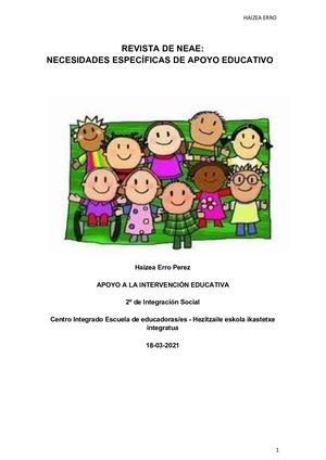 Revista De NEAE: Necesidades Específicas De Apoyo Educativo Docx