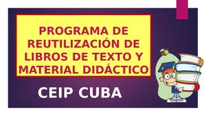 Programa De Reutilización De Libros De Texto Y
