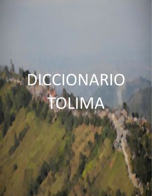 Diccionario Tolima