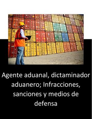 Agente Aduanal, Dictaminador Aduanero; Infracciones, Sanciones Y Medios De Defensa