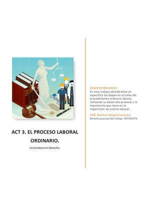 Act 3 El Proceso Laboral Ordinario