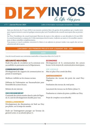 Dizy Infos Lettre Hors série  Janvier 2021 n°71