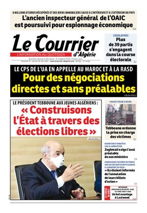 Le Courrier d'Algérie du samedi 20 mars 2021