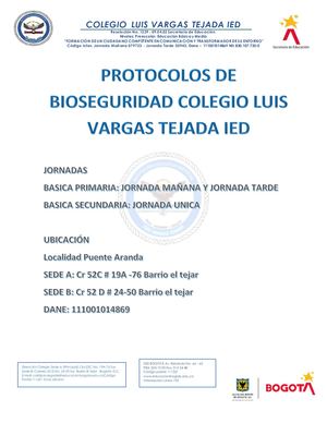 Protocolos Colegio Luis Vargas Tejada Ied Rgps Febrero 07 2021