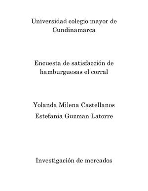 Encuesta Hamburguesas El Corral