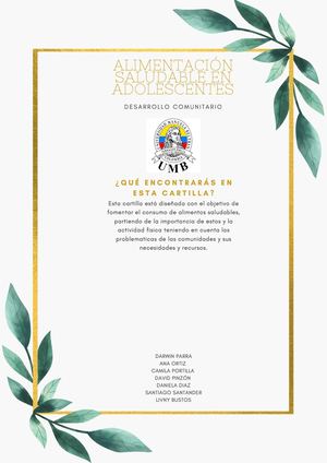 Cartilla Alimentacion Saludable