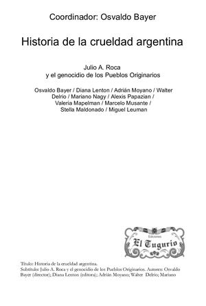 Libro Historia De La Crueldad Argentina