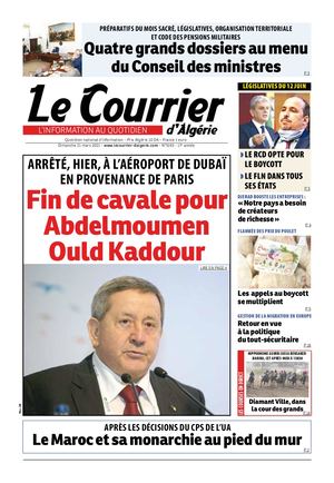 Le Courrier d'Algérie du dimanche 21 mars 2021
