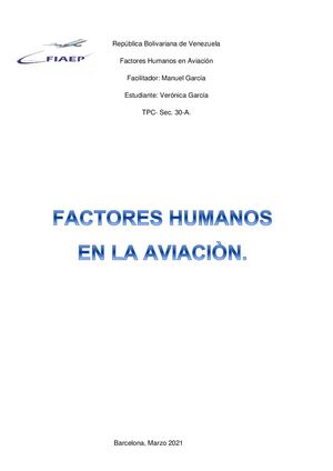 Factor Humano En Aviaciòn