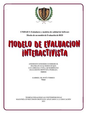 Diseño Modelo Evaluación Interactivista