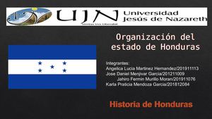 Organizacion Del Estado De Honduras