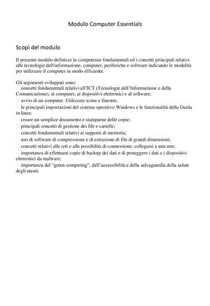 Modulo Prima Parte Computer Essentials