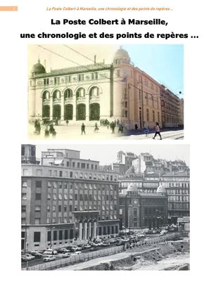 La Poste Colbert à Marseille, une chronologie et des points de repères …