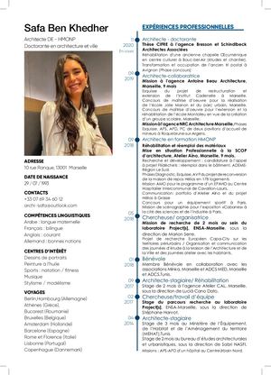 CV Safa BEN KHEDHER
