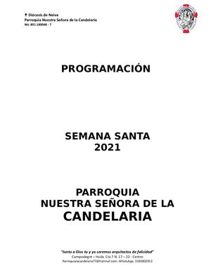 Semana Santa Año 2021