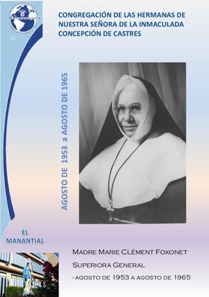 Madre Marie Clement Foxonet 10ª Superiora General