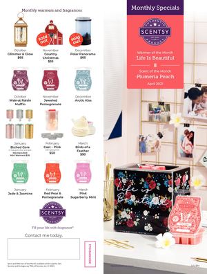 April 2021 - Warmer & Scent of the Month Brochure