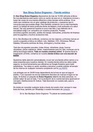 Sex Shop Dulce Orgasmo
