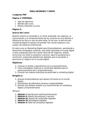 Material Curso De Marketing Digital Para Emprendedores