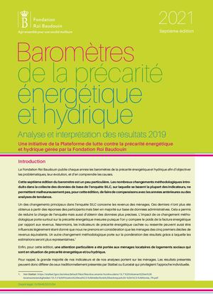 Baromètres de la précarité énergétique et hydrique (2009-2019)
