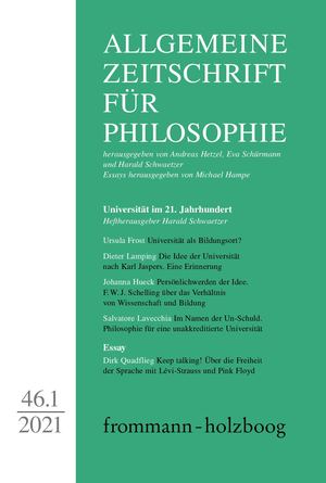 Allgemeine Zeitschrift Für Philosophie