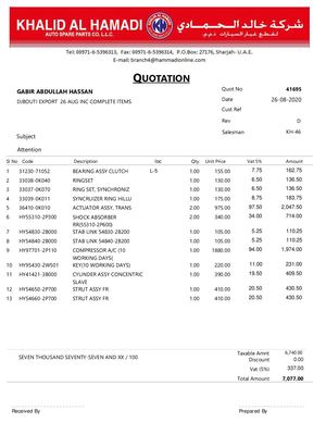 Gabir New Qut 26 Aug Complete Items