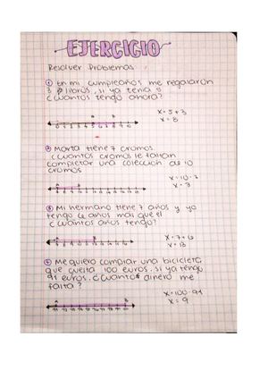 Ejercicio recta numerica