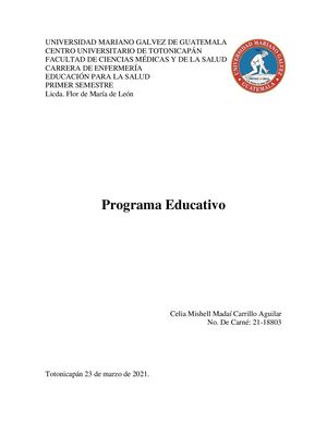 Programa Educativo