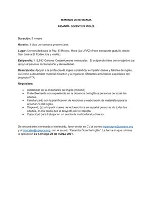 Terminos De Referencia Pasante De Inglés (1)