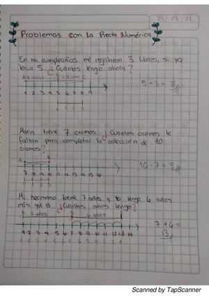 Mate 5 Problemas Con Recta Numérica Emely Sandoval 5to Pmp