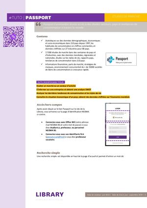 Tutoriel Passport GMID Reference and markets Euromonitor