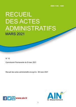 Recueil Actes Administratifs Cp032021 Seda