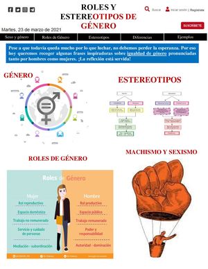 Roles Y Estereotipos De Genero