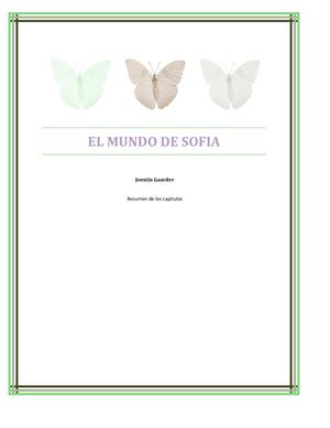 Resumen Libro De Sofia Filosofía