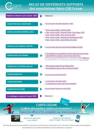 Liens Supports Des Inter Cse Cezam 2021