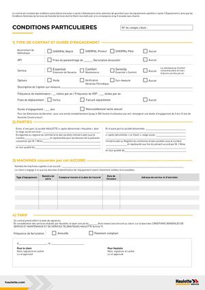 HAULOTTE - CONDITIONS GENERALES DE MAINTENANCE ET DE SERVICES TELEMATIQUES - FR