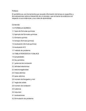 Portafolio Formulas Quimicas , Tabla Periódica Y Enlace